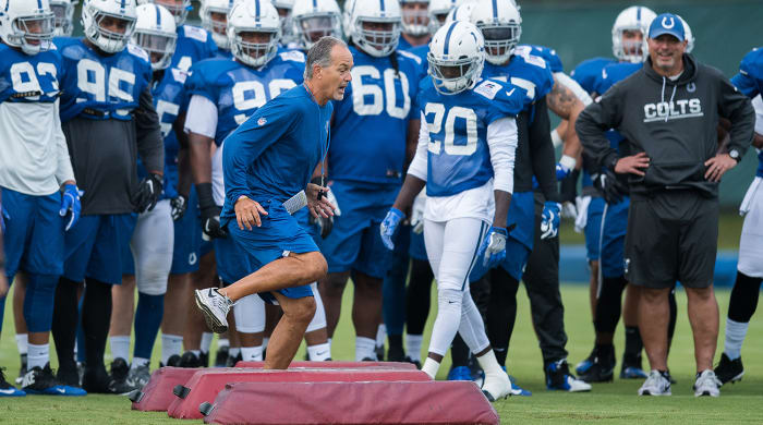 Chuck Pagano is entering his sixth season as the Colts head coach.